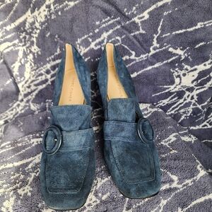 NEW LOAFERS SIZE 8.5 BLUE SUEDE BY MARC FISHER